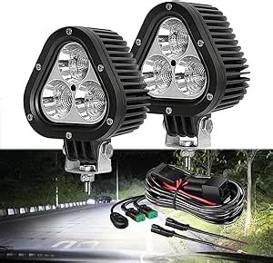 Amazon AGP 1978 2pcs 4In White LED Offroad Light Fog Lights Spot