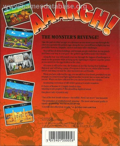 Aaargh Commodore Amiga Artwork Box Back