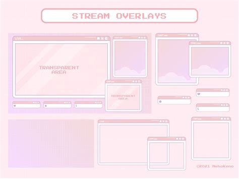 Stream Overlay Package For Twitch Cute Pastel Pink Windows Etsy