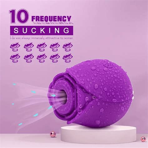 Rose Vibrating Sex Toy Female Clitoral Sucker Vacuum Stimulator