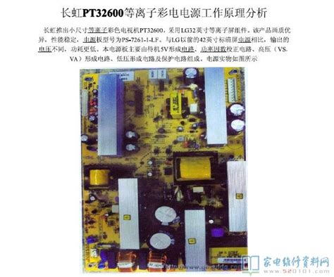 长虹等离子电视ps 7261 1 Lf电源板工作原理分析 家电维修资料网