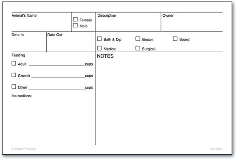 Cage Cards Smartpractice Veterinary