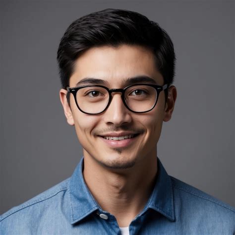 A Man With Glasses And A Beard Smiling Premium AI Generated Image