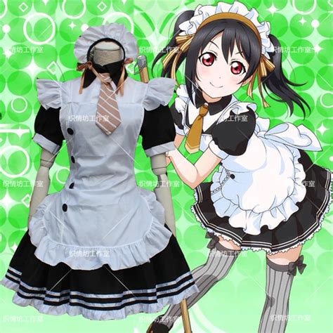 Love Live Lovelive Hoshizora Rin Apron Lolita Dress Servant Girl Maid