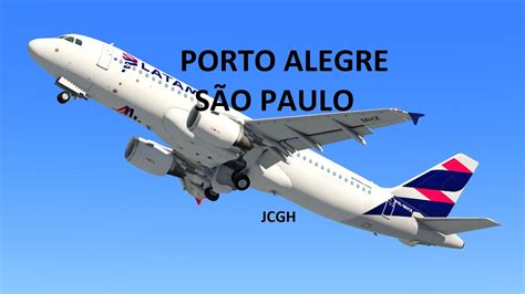 FSX Porto Alegre a São Paulo Congonhas Airbus A320 LATAM YouTube