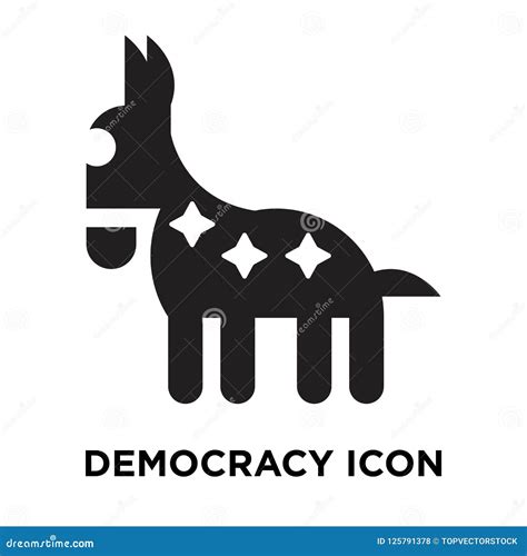 Democracy Icon Vector Isolated On White Background Logo Concept Stock