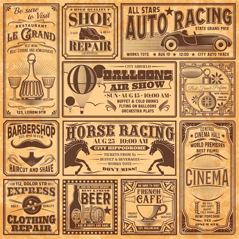 Premium Vector Vintage Newspaper Old Magazine Ad Banners