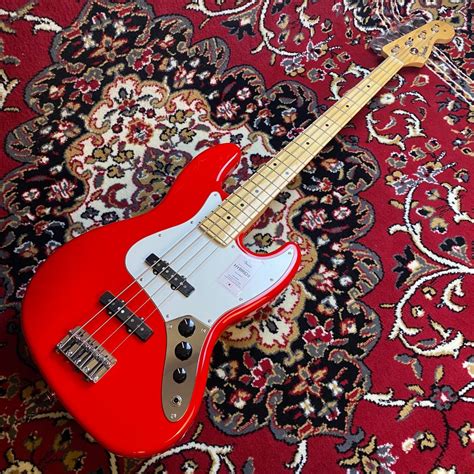 Fender Made In Japan Hybrid Ii Jazz Bass Maple Fingerboard Modena Red