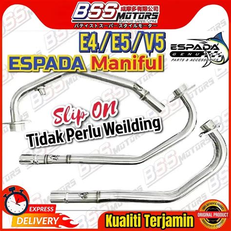 Espada Racing E4 E5 V5 Maniful 28mm 30mm 32mm Stainless Steel Exhaust Manifold Ekzos Lc135 Rs150