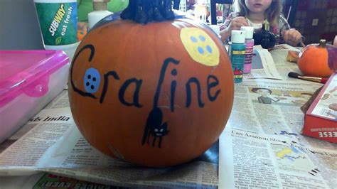 Coraline pumpkin Coraline, Pumpkin Carving, Crafts To Make, Amber ...