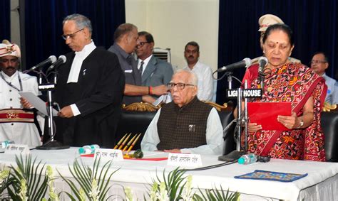 Anandiben Patel Sworn In As First Woman Governor Of Up Jammu Kashmir