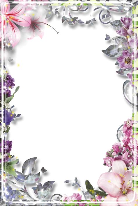 32 Frames Png Flores Imagens Para Photoshop