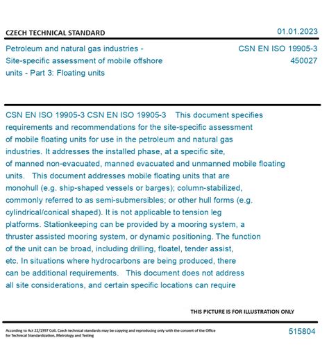 CSN EN ISO 19905 3 Petroleum And Natural Gas Industries Site