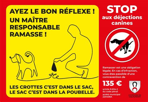 STOP aux déjections canines Commune de Dalhunden