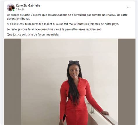 Message au relent dabandon de Gabrielle Kane à Adji Sarr Jespère