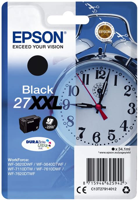 Epson Druckerpatrone Tinte Xxl T Bk Black Schwarz