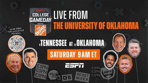 Espns College Gameday Built By The Home Depot Heads West For Oklahomas First Sec Conference