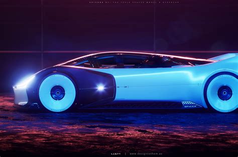 Tesla Spacex Model Concept Hypercar Gets Massive Rocket Boosters Like A