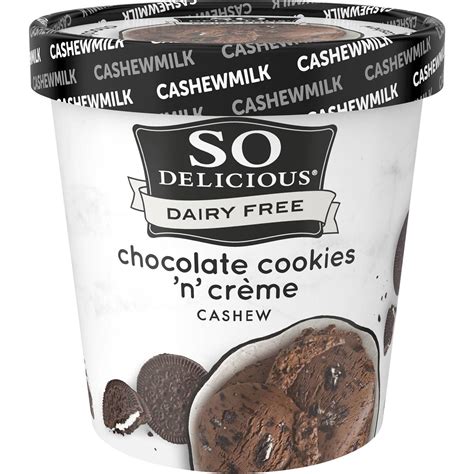 So Delicious Dairy Free Chocolate Cookies N Creme Cashew Frozen Dessert