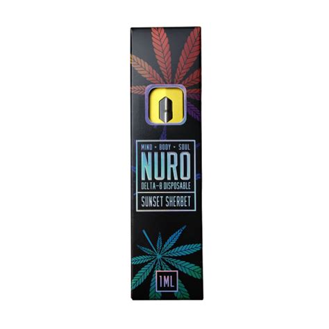 Nuro Sherbet Delta Disposable Vape District Hemp Botanicals