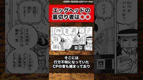 【最新話】エッグヘッド裏切り者の正体【ワンピース考察】shorts アニメ・漫画考察 まとめ動画