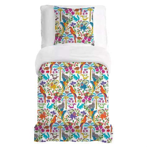 Duvet Cover 1 Pillowcase Jungle En Folie Blanc Reviews