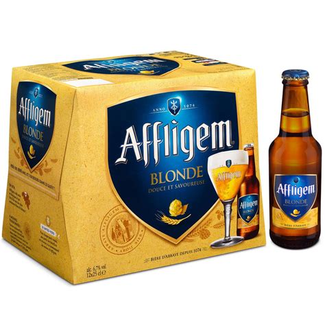 AFFLIGEM Bière blonde belge d abbaye 6 7 bouteilles 12x25cl pas cher