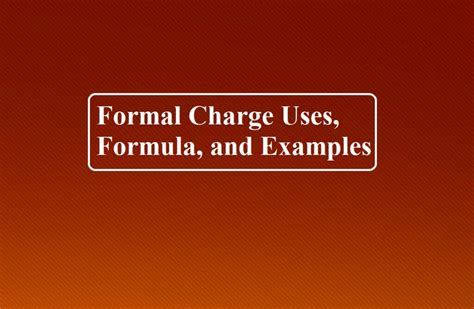 Formal Charge Uses, Formula, and Examples - ScienceMotive