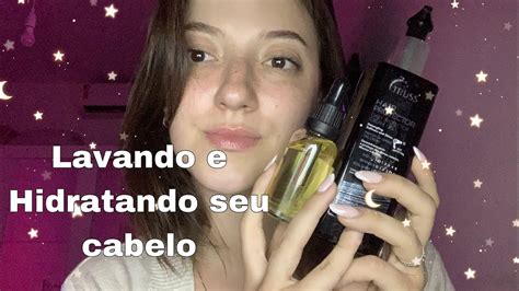 Asmr Hidratando Seu Cabelo Produtos E Sons Reais Washing Your