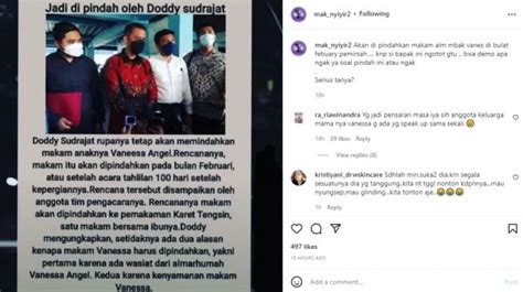 Viral Kabar Pemindahan Makam Vanessa Angel Bulan Depan Ini Kata Pihak