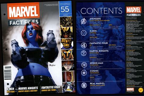 Marvel Fact Files Eaglemoss Mystique Front Cover Only