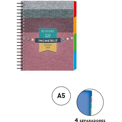 Cuaderno Forma Francesa Senfort Be Posit Inc Espiral Cuadro Chico Hojas