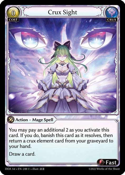 Crux Sight Dawn Of Ashes St Edition Grand Archive Tcg