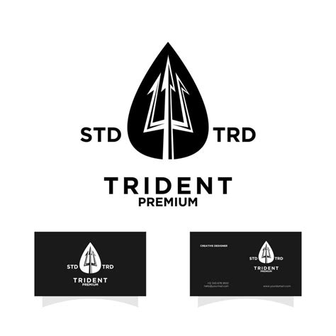 Trident vintage logo design 5905713 Vector Art at Vecteezy