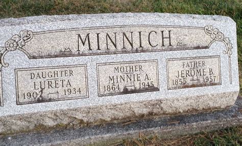 Minnie A Heller Minnich M Morial Find A Grave