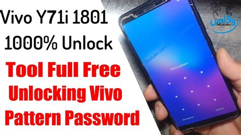 Vivo Y71i 1801 Pattern Lock Password Frp Lock Unlock 1000 With Tool