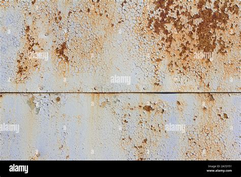 Light Blue Corroded Metal Background Rusty And Scratched Painted Metal