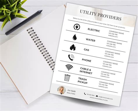 Utility Provider Template, Utility Recommendations Flyer, Real Estate ... 