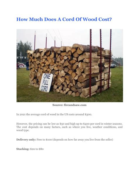 Ppt How Much Is A Cord Of Wood Firewood Size Cost And Types