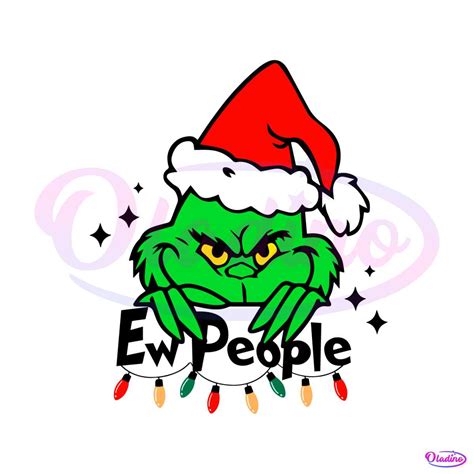 Ew People Grinch Christmas Hat Svg