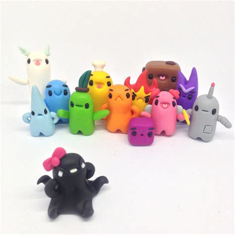 Cute Little Polymer Clay Miniature One Figurine Kawaii Style Creature