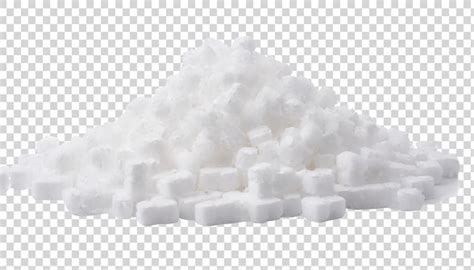 Premium Psd Pile Of White Sugar Cubes Isolated On Transparent Background