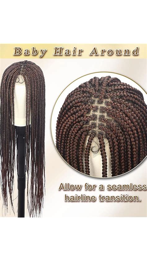 Alebery 36 Full Lace Knotless Box Braided Wigs For Black Women