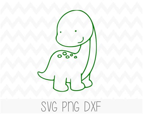 Cute Dino SVG Dinosaur svg Brachiosaurus svg For Cricut | Etsy