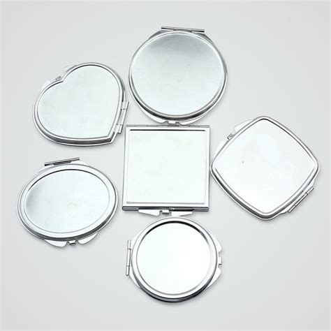 Pocket Mirror Blank Compact Mirrors Supply Silver Mirror Etsy Uk