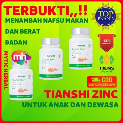 Jual Tianshi Zinc Penggemuk Badan Herbal Obat Gemuk Penambah Nafsu