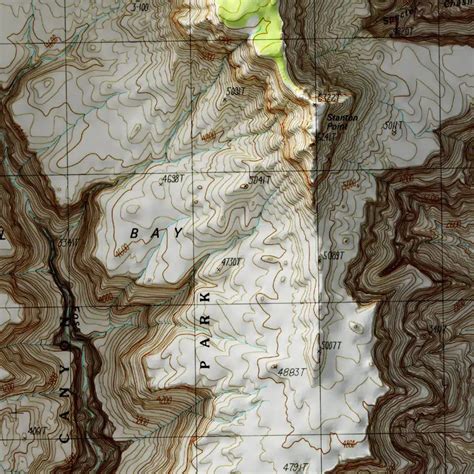 Fossil Bay Grand Canyon Map Wall Decor Geoartmaps