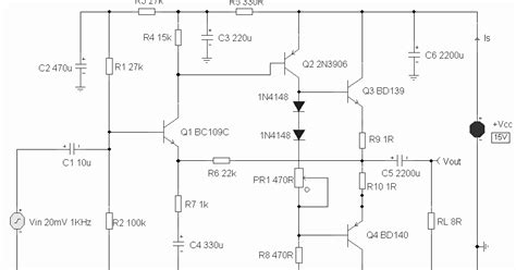 Class Ab Audio Power Amplifier 2 Watt Simple Schematic Collection