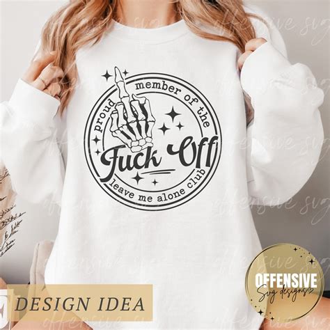 Fuck Off Leave Me Alone SVG Skeleton Middle Finger SVG Etsy UK