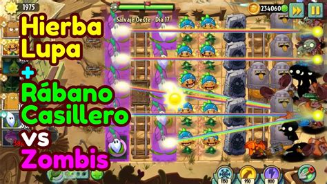 Hierba Lupa Rábano Casillero vs Zombis PvsZ2 Pulkiman Gameplay